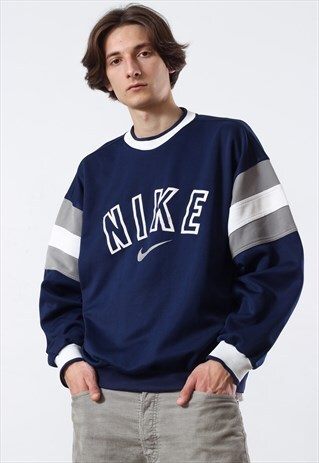 90'S VINTAGE MENS NIKE BIG LOGO SWEATSHIRT CREW NECK