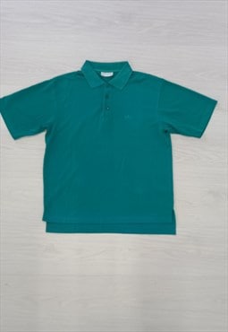 Y2k polo shirt green short sleeves