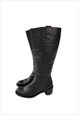 Vintage Gucci boots heeled boots in black leather