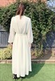 LONG SLEEVE CHIFFON MAXI DRESS IN LIGHT YELLOW