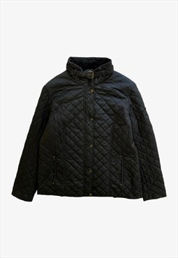 Vintage 90s Women's Ralph Lauren Black Quilted Jacket