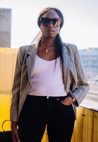 VINTAGE BURBERRY CHECKS PRINTS BLAZER