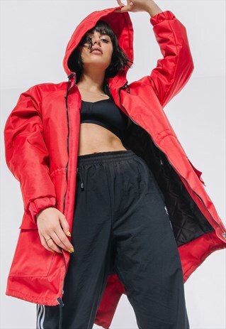 WARM WINTER COAT / PARKA IN RED COLOUR