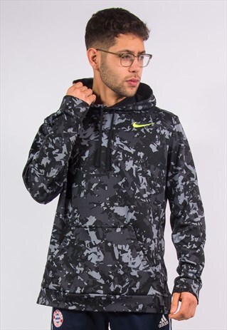 NIKE THERMA-FIT HOODIE CAMOUFLAGE PATTERN SWEATSHIRT