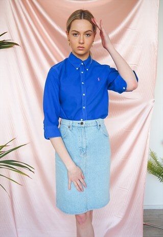 RARE VINTAGE VALENTINO LIGHT DENIM SKIRT
