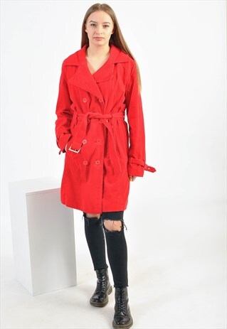 VINTAGE 90'S CORDUROY TRENCH COAT