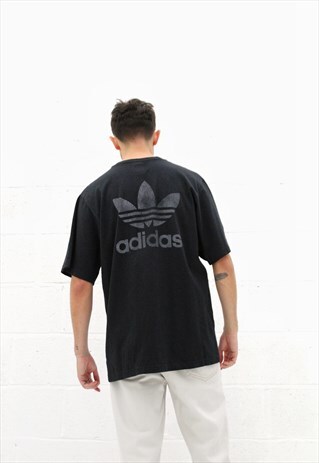VINTAGE ADIDAS BOXY LOGO T-SHIRT WITH BACK PRINT