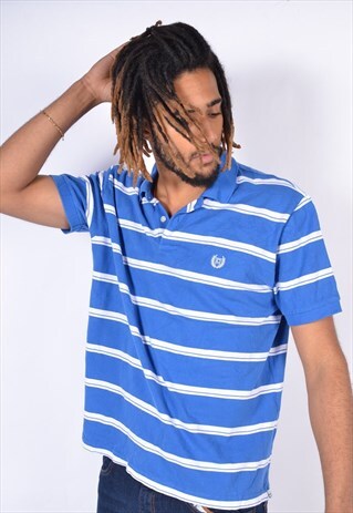 VINTAGE CHAPS RALPH LAUREN POLO SHIRT BLUE