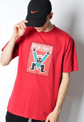 VINTAGE 90S RED ART MUSEUM HELSINKI T-SHIRT