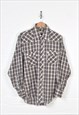 Vintage Wrangler Shirt 80s Checked Long Sleeve Medium