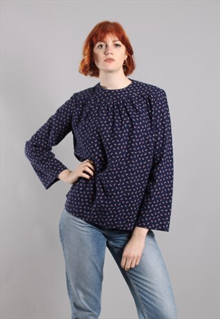 VINTAGE 60S PAISLEY PATTERNED LOOSE FIT TOP