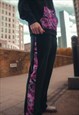 HANDMADE Y2K GRAPHIC PRINT AND VELOUR TRACKSUIT BOTTOMS