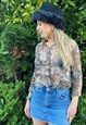 VINTAGE MESH CRINKLED SATIN SHIRT.