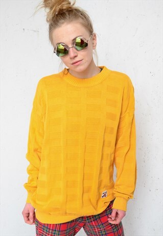 80S VINTAGE YELLOW JUMPER