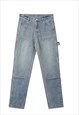 CARGO POCKET JEANS PREMIUM UTILITY DENIM PANTS IN ACID BLACK