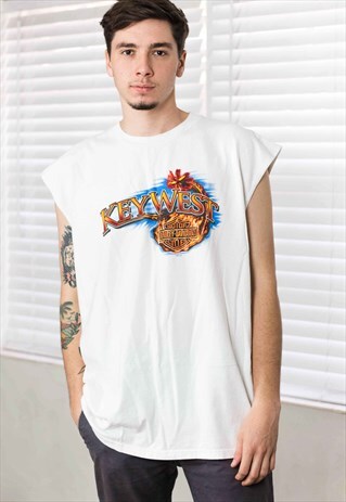 VINTAGE HARLEY-DAVIDSON SLEEVELESS T-SHIRT LOGO 90S XXL 8.3