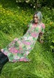 VINTAGE 70S FLORAL SUMMER MAXI DRESS