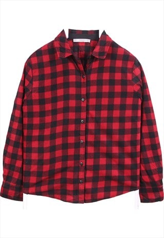 VINTAGE 90'S RIDERS BY LEE SHIRT LUMBERJACK CHECK LONG