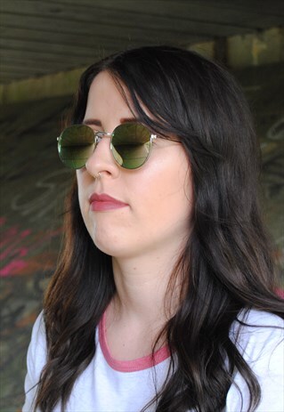 MOONCHILD MIRRORED ROUND SUNGLASSES
