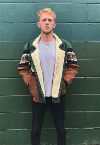 VINTAGE SUEDE SHERPA JACKET