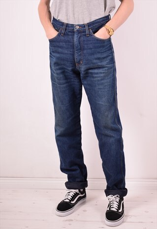 ENRICO COVERI MENS VINTAGE JEANS W34 L34 BLUE 90S
