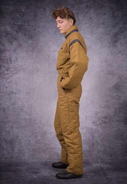 90s Jumpsuit by Ellesse in mustard color, winter ski suit