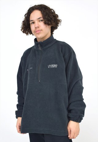 VINTAGE 90'S COLUMBIA BLACK 1/4 ZIP FLEECE