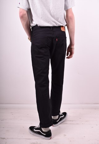 LEVI'S 511 MENS VINTAGE JEANS W32 L32 BLACK 90'S
