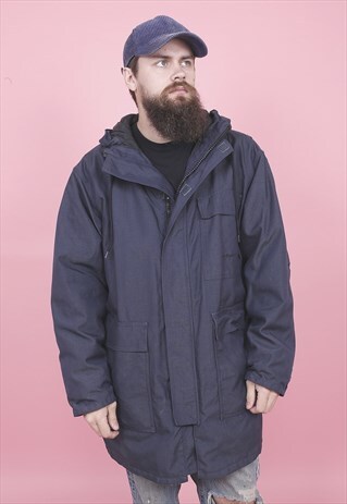 VINTAGE NAVY BLUE CARHARTT JACKET /R13061