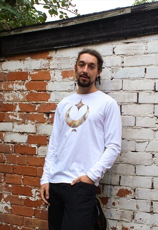 HANDPAINTED SUN & CRESCENT MOON LONG SLEEVED TOP