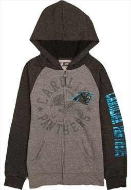 Vintage 90's NFL Hoodie Carolina Panthers Full Zip Up Grey