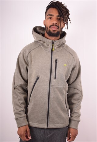 NIKE MENS VINTAGE HOODIE JACKET MEDIUM GREY 90S