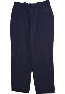 Vintage 90's Active Trousers / Pants Straight Leg Baggy Blue