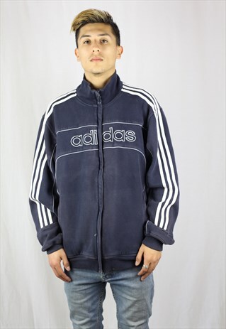 MENS VINTAGE ADIDAS JACKET SWEATSHIRT MEDIUM URBAN SPORT 90S
