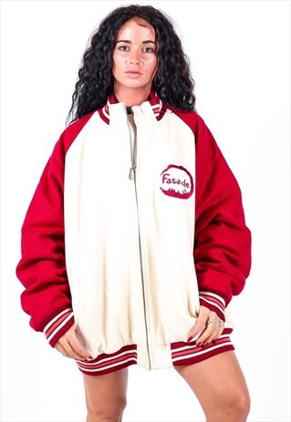 VINTAGE GRAPHIC VARSITY JACKET J3174