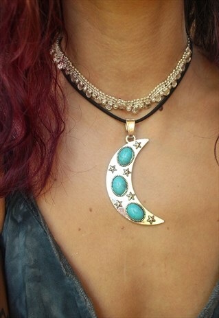 TURQUOISE MOON NECKLACE