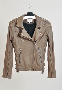 Vintage 00s IRO real leather jacket in beige