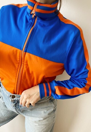 VINTAGE 90S SWEATSHIRT TRACKSUIT JACKET SPORTS LOGO FULL ZIP
