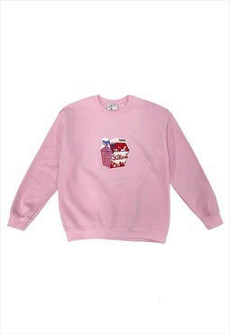 School Lunch Pink Crewneck Sweater