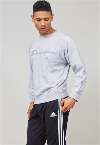 VINTAGE 80'S MARL GREY CHAMPION SWEATER