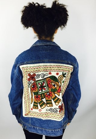 WRANGLER 80S BOHO FESTIVAL VINTAGE DENIM JACKET