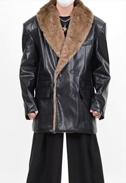 Men's Retro pu leather suit jacket  a vol.3