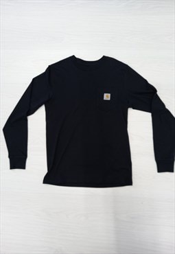 Y2K Men's Original Carhartt Long Sleeved Black Top