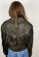 LEATHER JACKET WITH FRINGE, LEATHER WESTERN JACKET