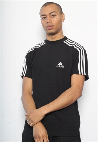 VINTAGE ADIDAS LOGO T-SHIRT BLACK
