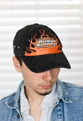 VINTAGE HARLEY-DAVIDSON BASEBALL CAP LOGO 90S ONE SIZE 3.6