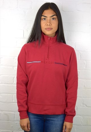 VINTAGE 90'S TOMMY HILFIGER 1/4 ZIP SWEATSHIRT