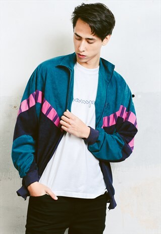 VINTAGE 90S VELOUR TRACK JACKET