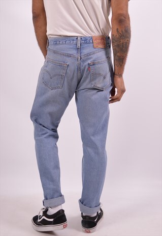 LEVI'S 501 MENS VINTAGE JEANS W33 L29 BLUE 90S