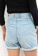 HIGH WAISTED W27 JEAN SHORTS DENIM BOTTOMS LIGHT WASH COTTON
